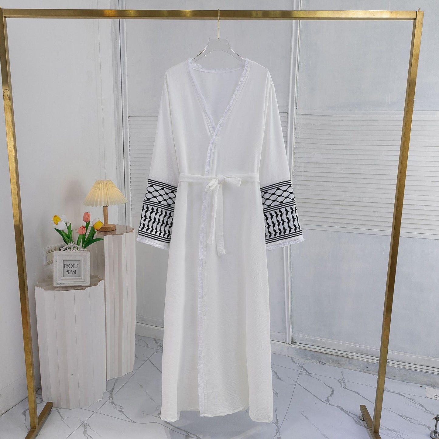 Embroidered Cardigan Robe