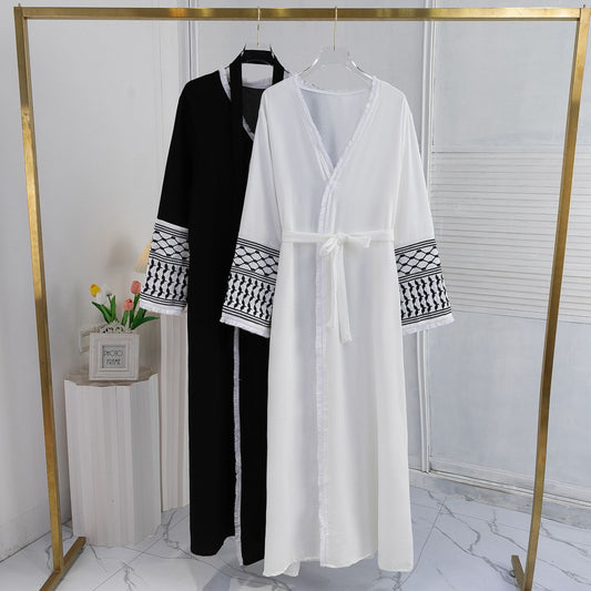 Embroidered Cardigan Robe