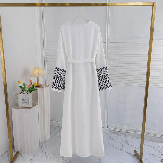 Embroidered Cardigan Robe